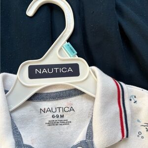 Nautica Infant Polo with Red and Navy Trim